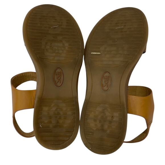 Eurosoft by Sofft Leary Wedge Sandals Size 6.5 Womens Brown Leather Open Toe - Picture 9 of 10